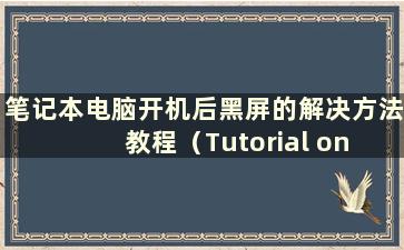 笔记本电脑开机后黑屏的解决方法教程（Tutorial on how to Solution of a black screen after thelaptop on open）